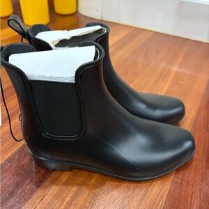 NWT A New Day Black Ankle Rain Boots